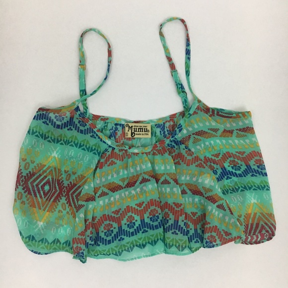 {Show Me Your Mumu} Aztec Crop Top - Picture 2 of 3